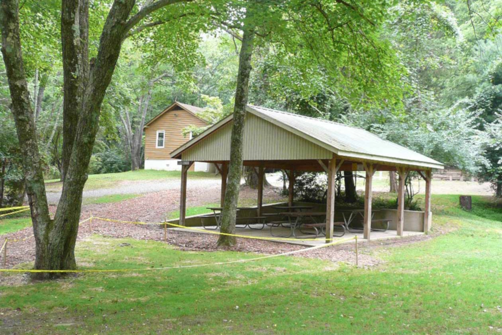 The picnic shelter.